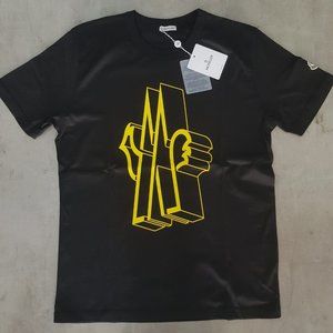 Moncler Logo Printed Black T-Shirt